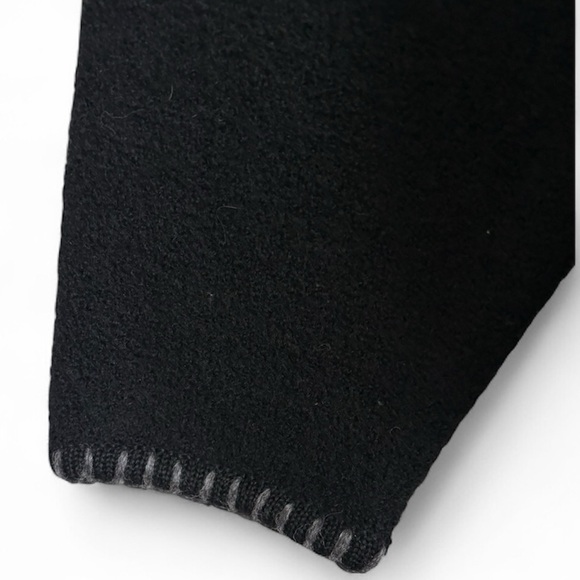 Vintage Express Tricot 100% Wool Black Cardigan Sweater  SMALL - Picture 4 of 7